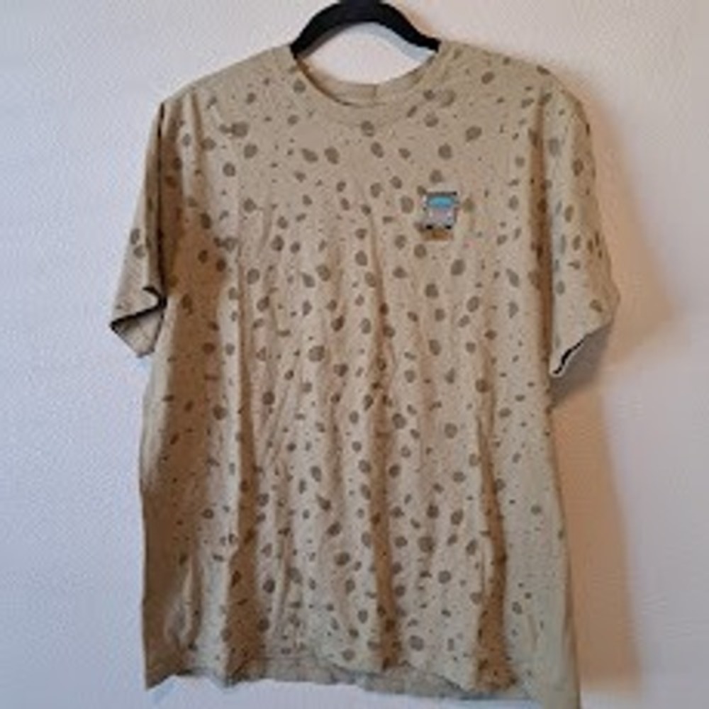 Nike Mens Graphic T-Shirt‎ Large Khaki Tan Camper Van Bus All Over Print Tee